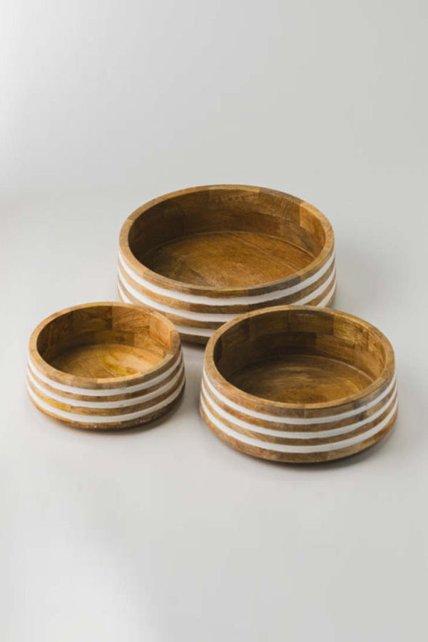 Mela Artisans Whitehaven Mango Wood Nested Bowls
