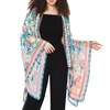 Vismaya Wildflower Sheer Kimono Cardigan - White - Thumbnail 1
