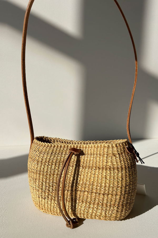 Muun Straw Shoulder Bag - Natural/Tan