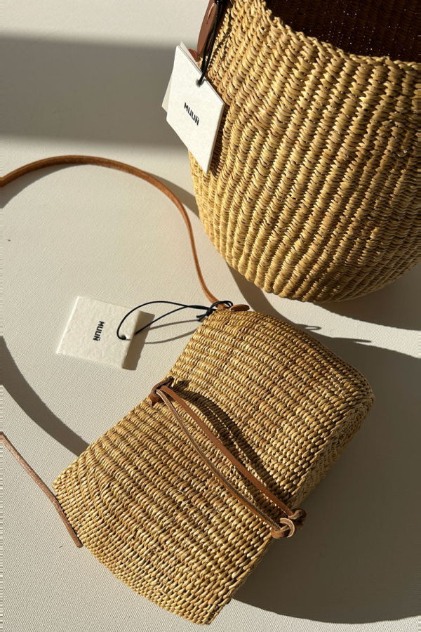Muun Straw Shoulder Bag - Natural/Tan