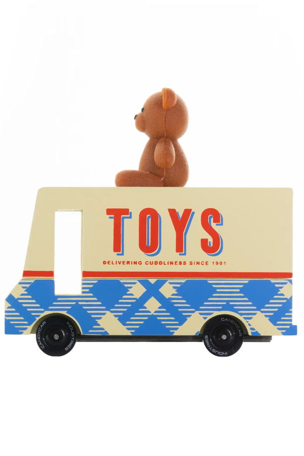 Kids Candylab Teddy Bear Van Toy Van - Multicolour