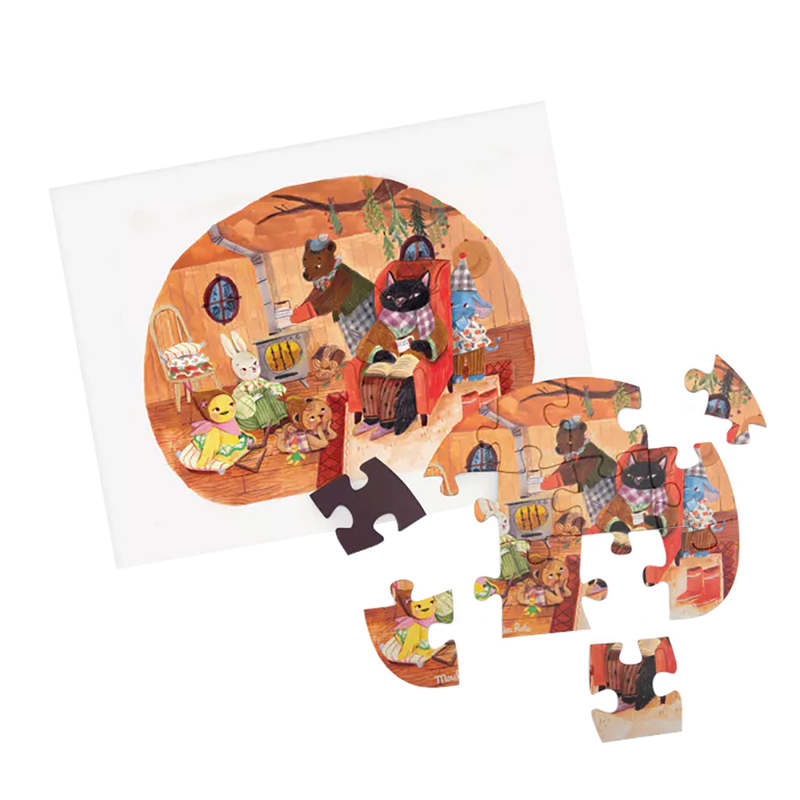 KIDS Moulin Roty Les Minouchkas A Beautiful Day Puzzle Set - Multicolour