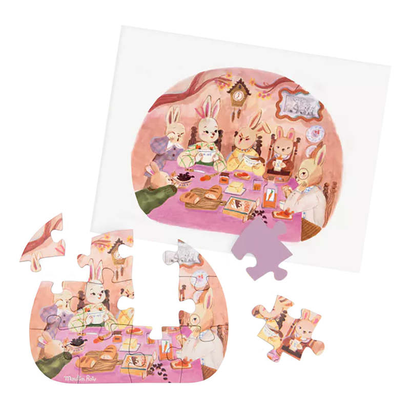 KIDS Moulin Roty Les Minouchkas A Beautiful Day Puzzle Set - Multicolour