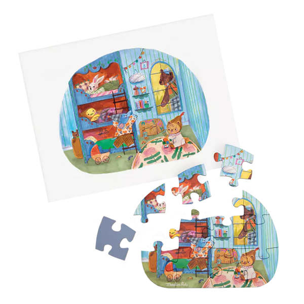 KIDS Moulin Roty Les Minouchkas A Beautiful Day Puzzle Set - Multicolour