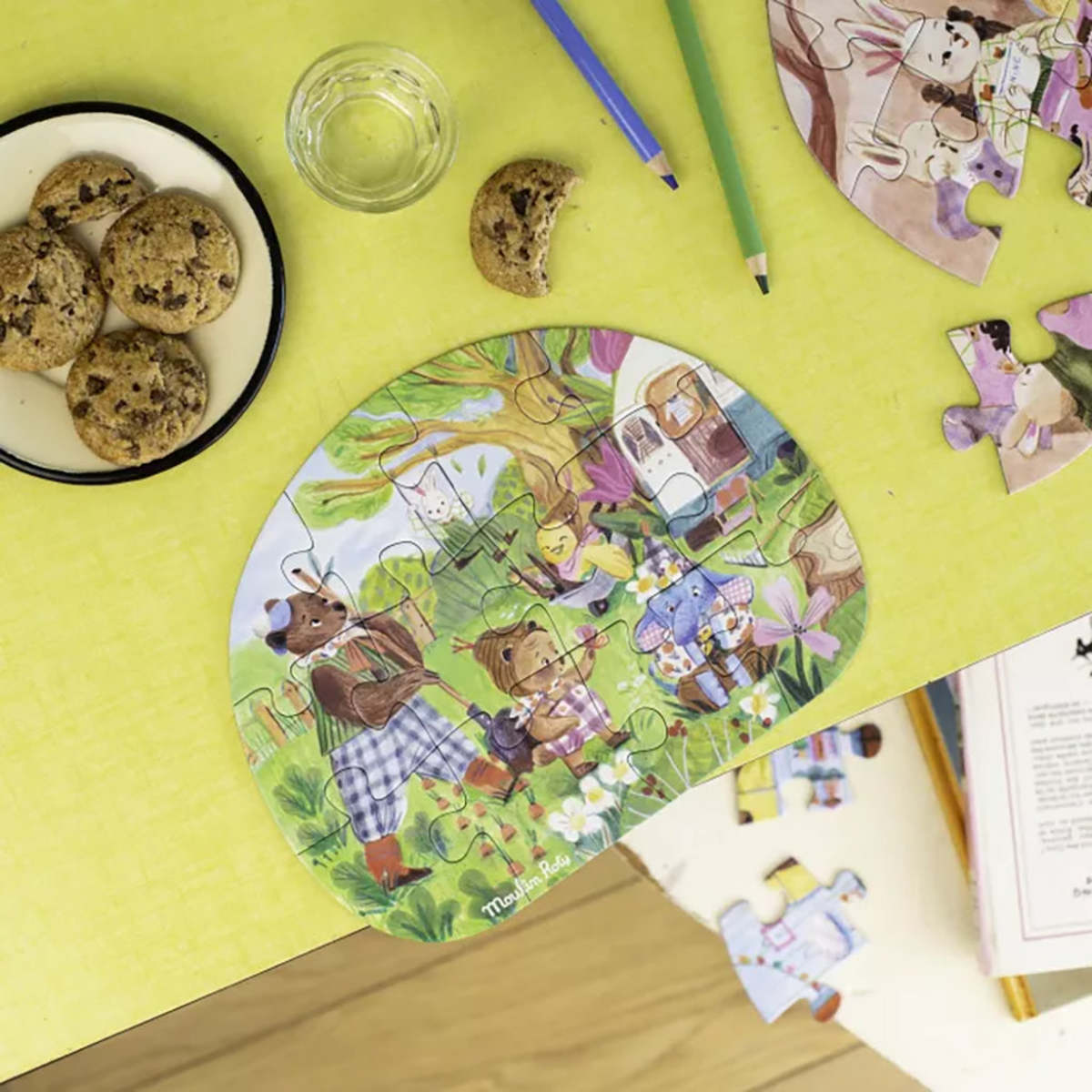 KIDS Moulin Roty Les Minouchkas A Beautiful Day Puzzle Set - Multicolour - Image 8 of 8