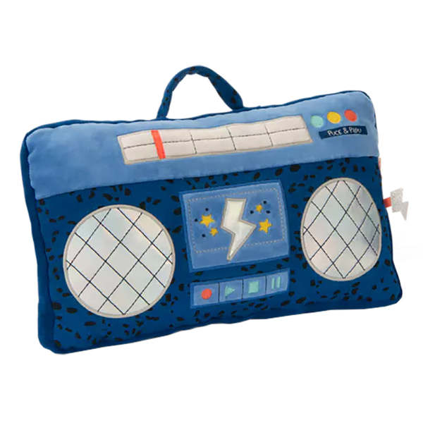 KIDS Moulin Roty Puce & Pilou Radio Cushion - Blue