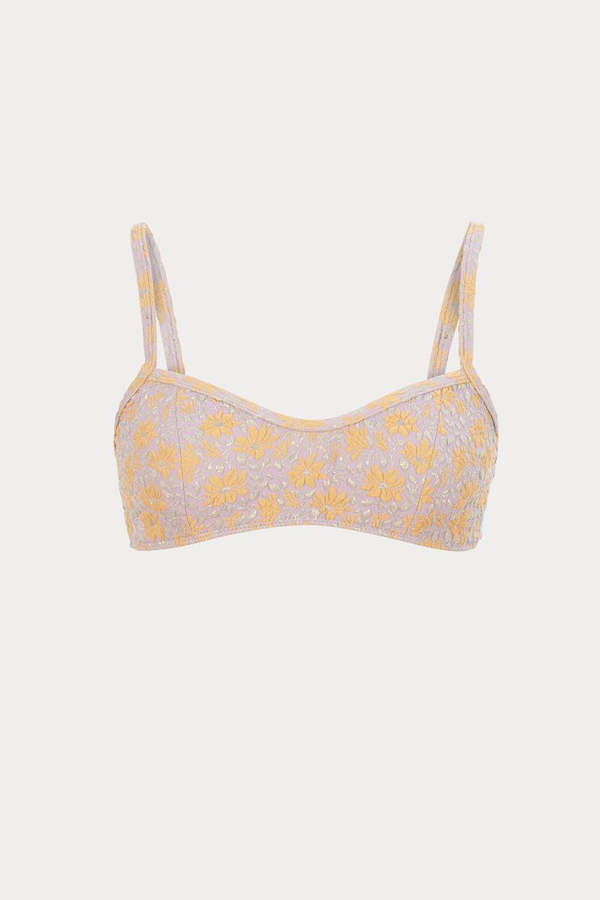 Rachel Comey Revival Top in Lilac Posy Jacquard Top