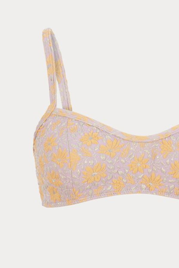 Rachel Comey Revival Top in Lilac Posy Jacquard Top