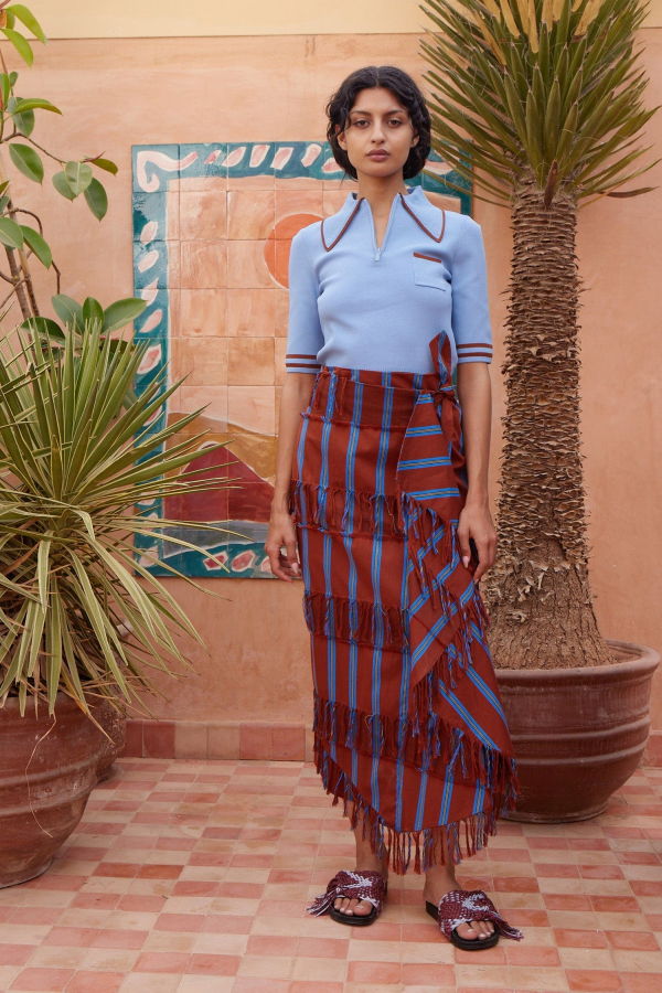 ALEMAIS Noura Knit Polo Top