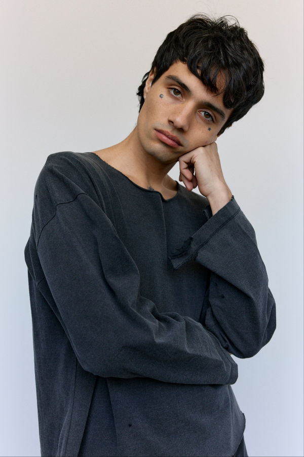 SECOND/LAYER Back Cotton Thrasher LS Tee