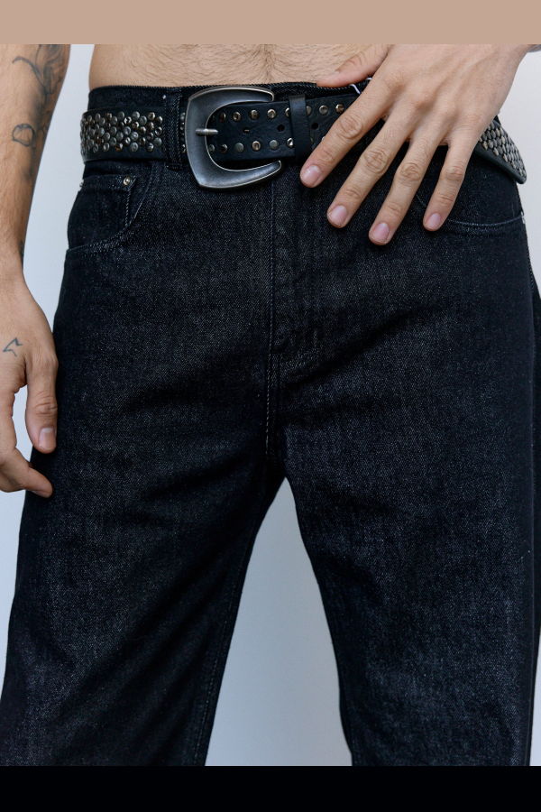 SECOND/LAYER Night Wave Studded Belt