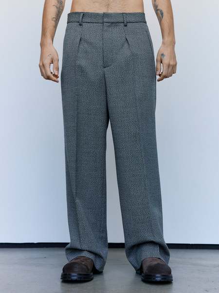SECOND/LAYER Virgin Wool Cargo Disaster Trousers - Black | Garmentory