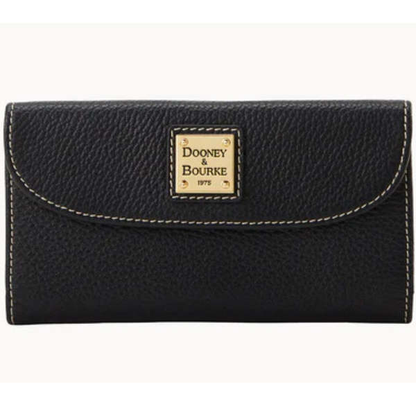 Dooney & Burke Lucca Pebbled Leather Continental Clutch - Black