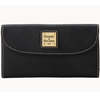 Dooney & Burke Lucca Pebbled Leather Continental Clutch - Black - Thumbnail 1