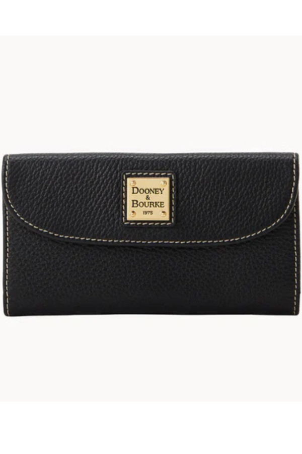 Dooney & Burke Lucca Pebbled Leather Continental Clutch - Black