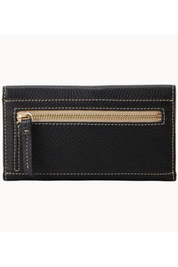Dooney & Burke Lucca Pebbled Leather Continental Clutch - Black