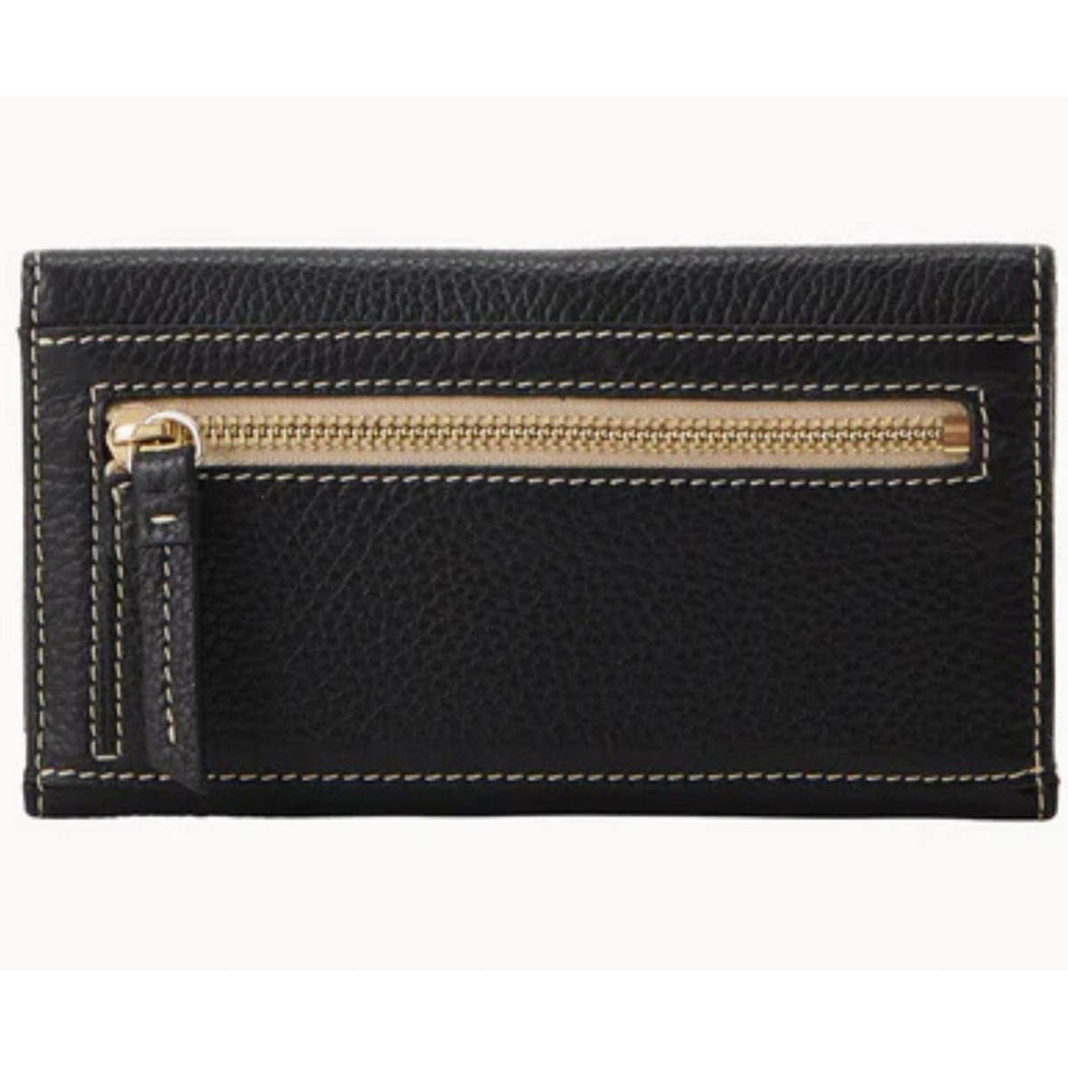 Dooney & Burke Lucca Pebbled Leather Continental Clutch - Black - Image 2 of 3