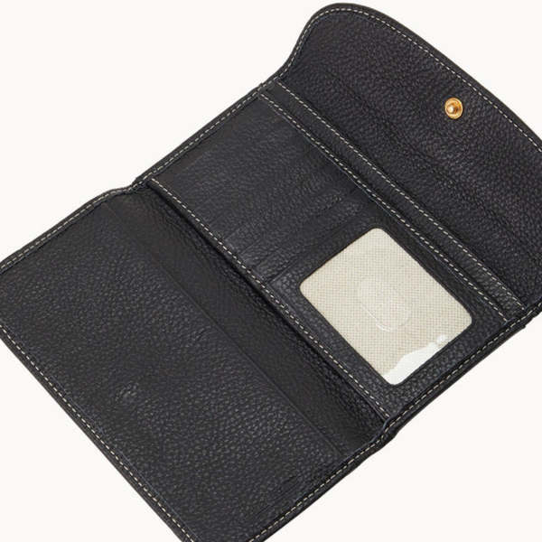Dooney & Burke Lucca Pebbled Leather Continental Clutch - Black