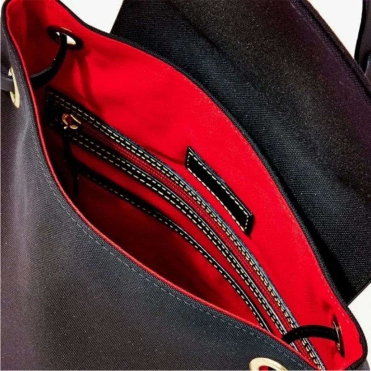 Dooney & Burke Canvas Nylon Backpack - Black - Image 2 of 2