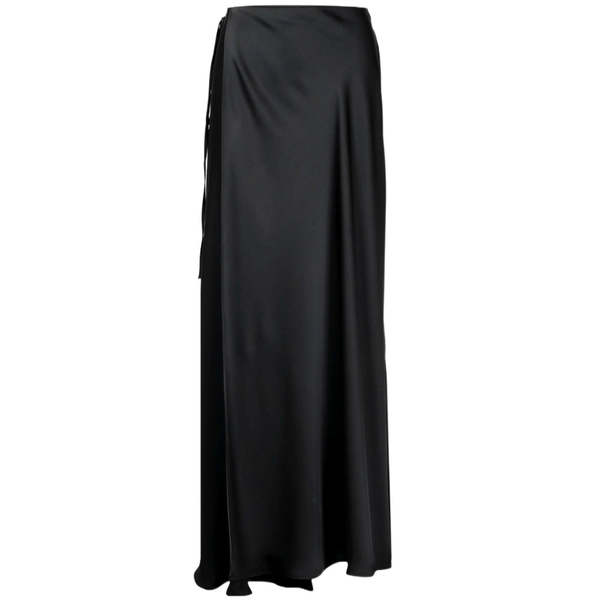 Philosophy Di Lorenzo Serafini Silk Midi Skirt - Black