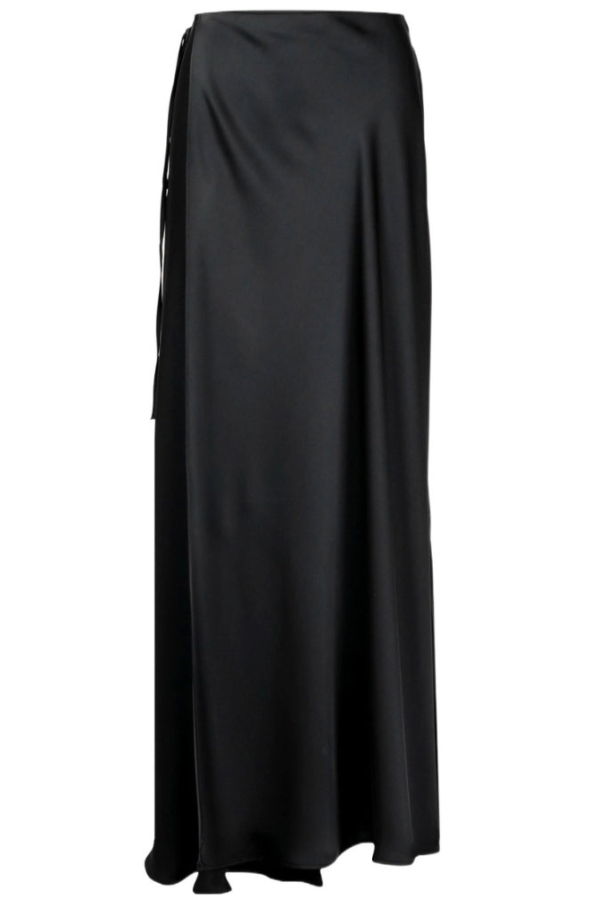 Philosophy Di Lorenzo Serafini Silk Midi Skirt - Black