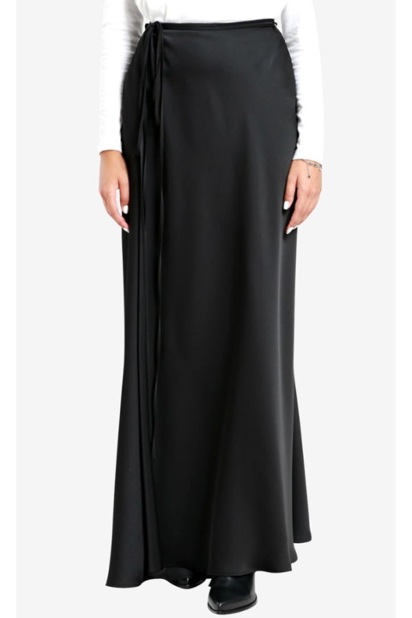 Philosophy Di Lorenzo Serafini Silk Midi Skirt - Black