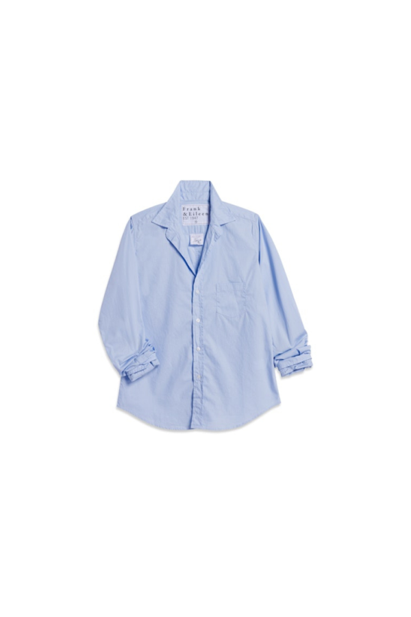 Frank & Eileen Barry Tailored Button-Up Shirt - Solid Blue