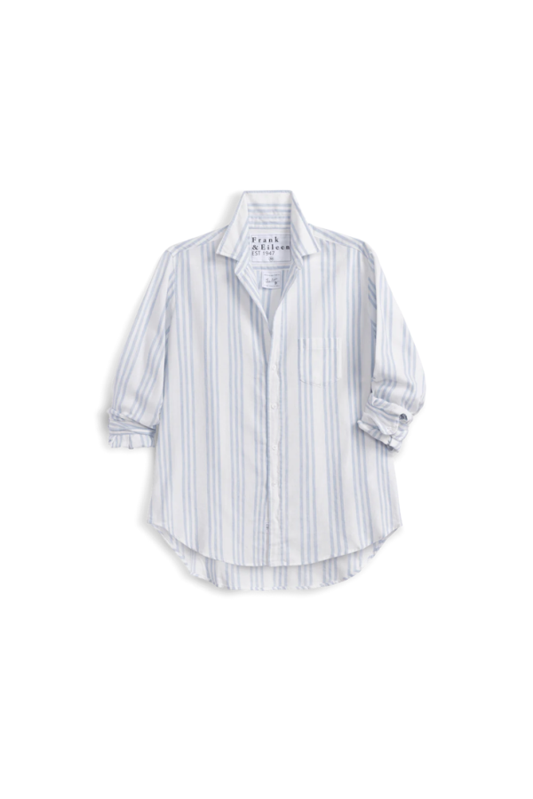 Frank & Eileen Eileen Relaxed Button-Up Shirt - Multi Blue Stripe