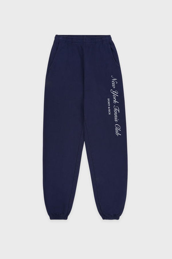 SPORTY & RICH Training Pants - Navy White