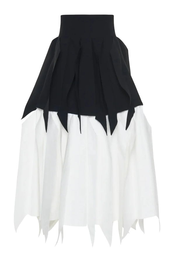 A.W.A.K.E. MODE A-Line Skirt with Panel - Black
