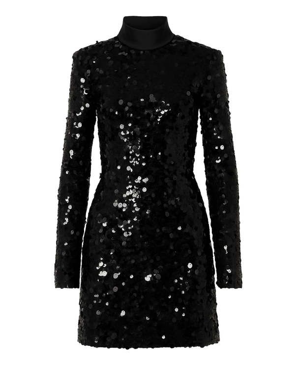 Aknvas Women's Toni Sequined Minidress - Black - Size 6 Aknvas Women's Toni Sequined Minidress - Black - Size 6
