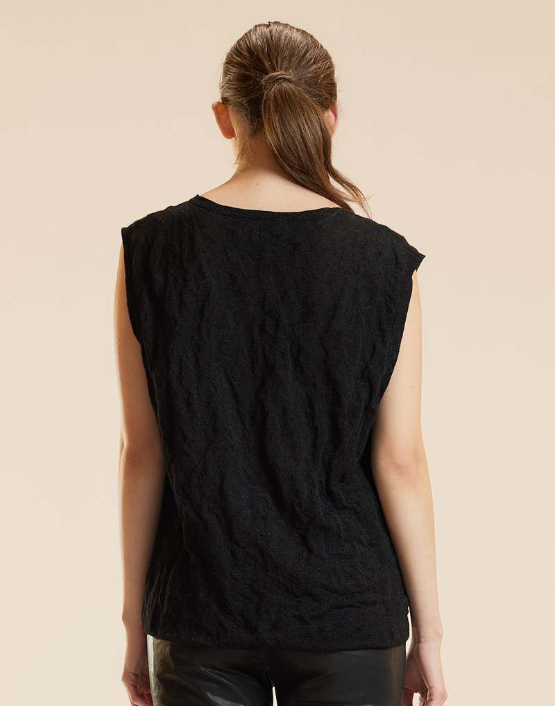 Cynthia Rowley Parchment Tank Top - Black
