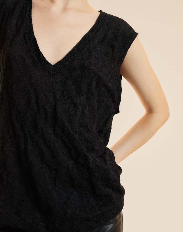 Cynthia Rowley Parchment Tank Top - Black
