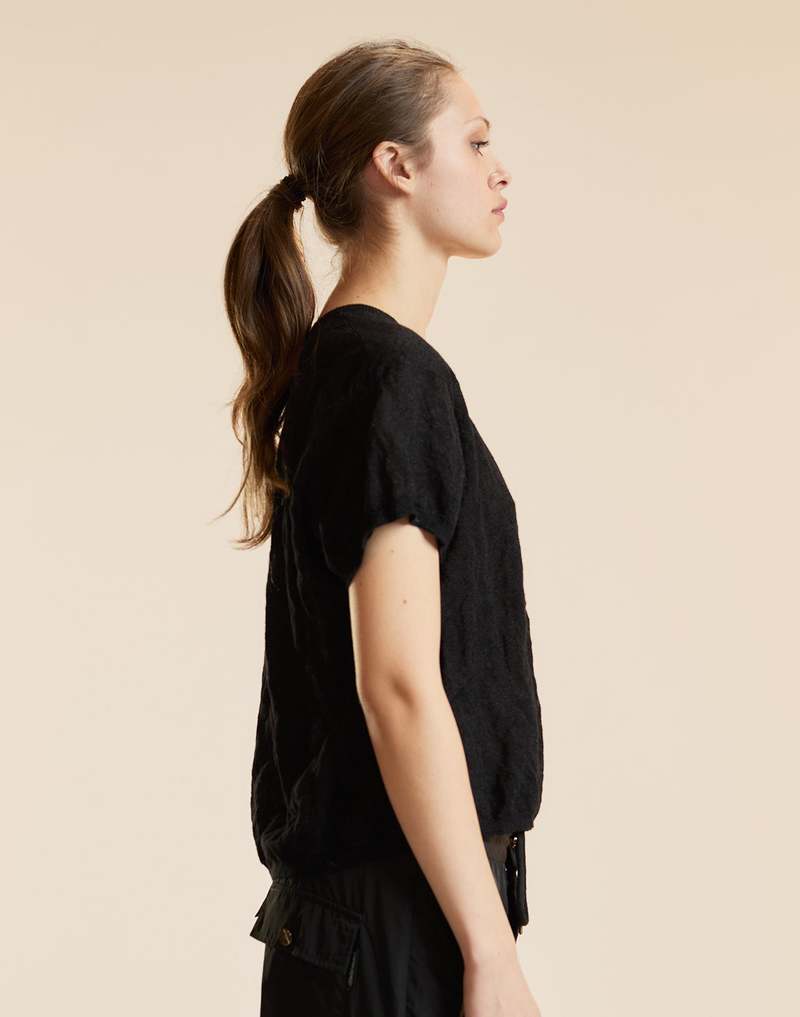 Cynthia Rowley Parchment Tee - Black