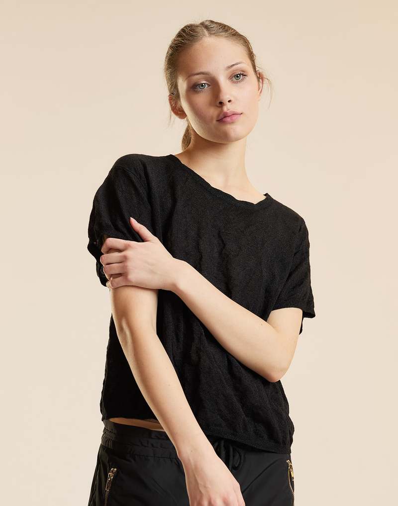 Cynthia Rowley Parchment Tee - Black