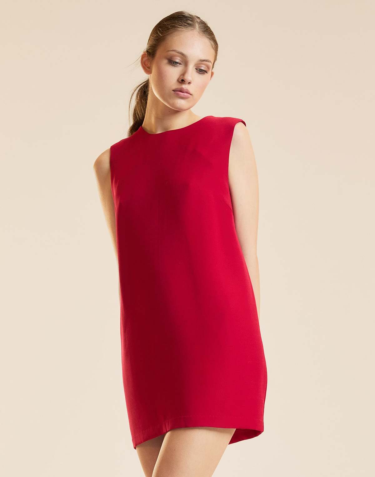 Cynthia Rowley Penelope Shift Dress - Red - Image 2 of 6