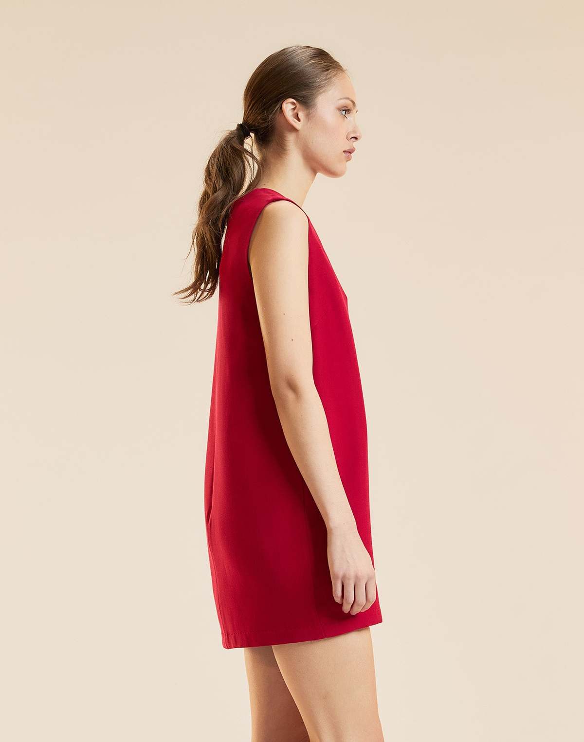 Cynthia Rowley Penelope Shift Dress - Red - Image 3 of 6