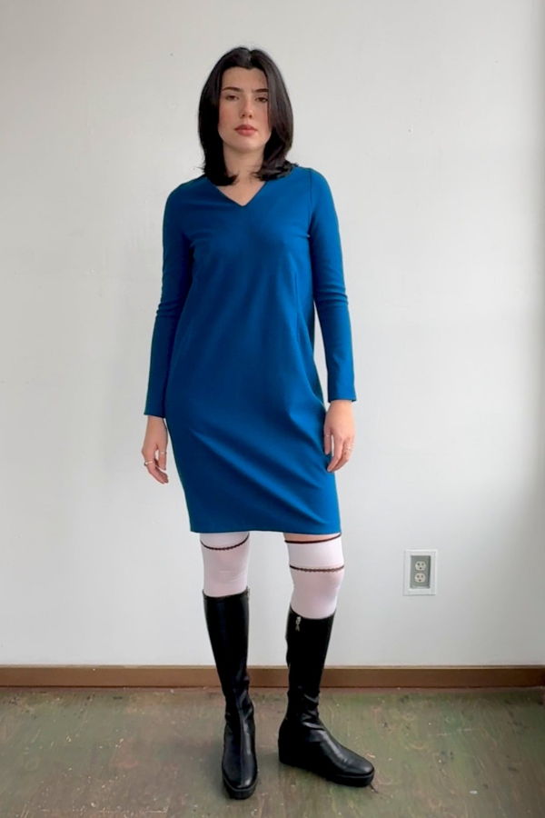 Vintage Jil Sander Azure Wool Dress