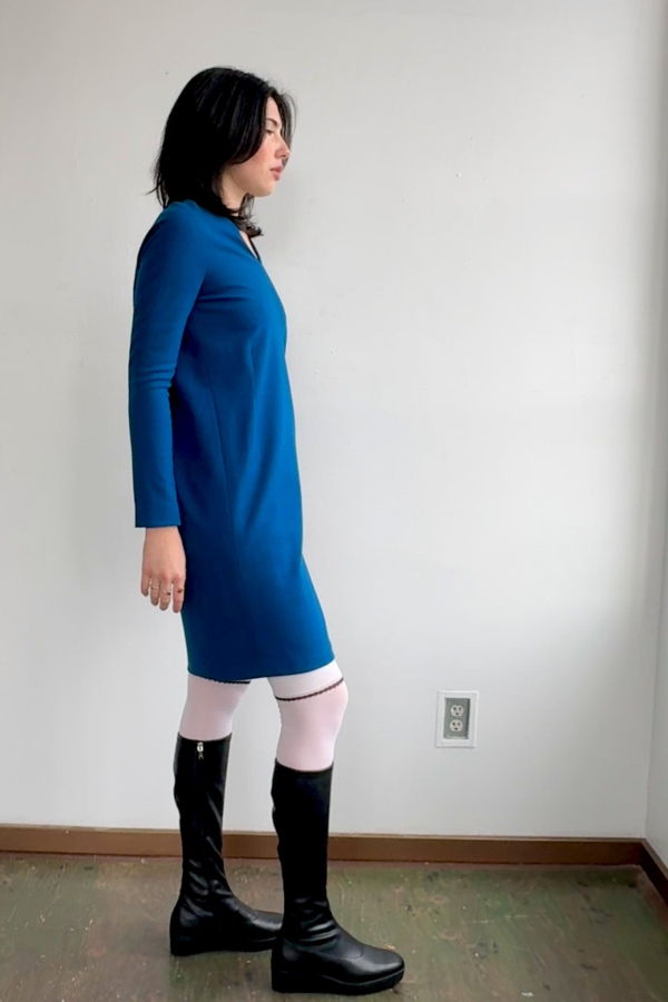 Vintage Jil Sander Azure Wool Dress
