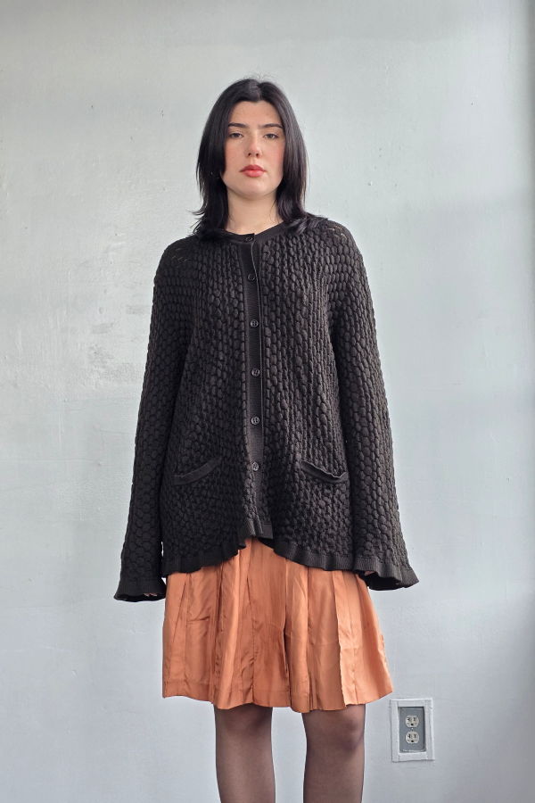 Vintage Sonia Rykiel Conifer Textured Knit Cardigan