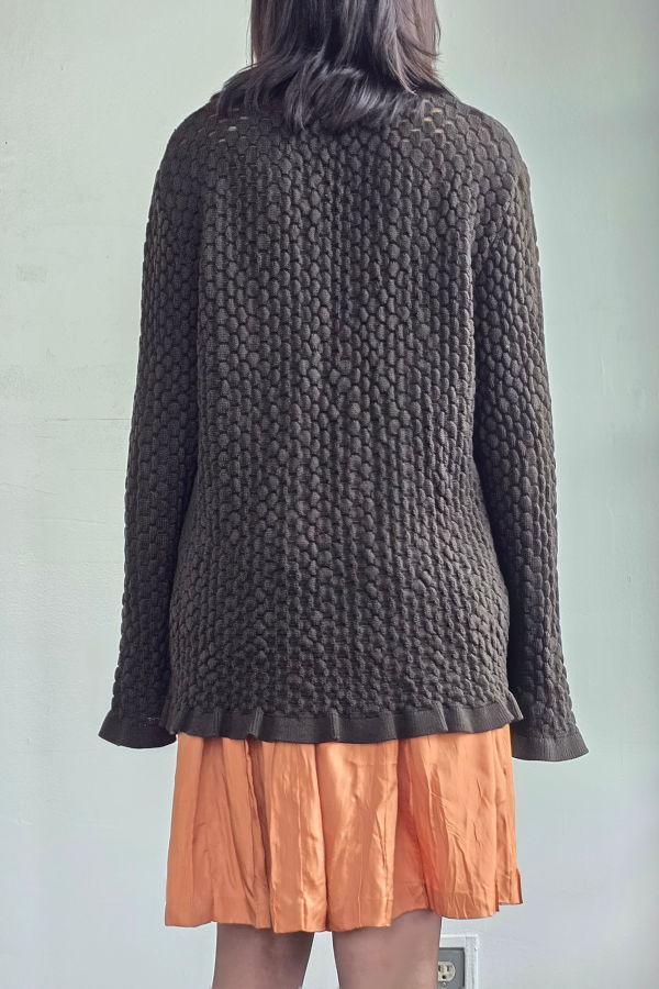 Vintage Sonia Rykiel Conifer Textured Knit Cardigan