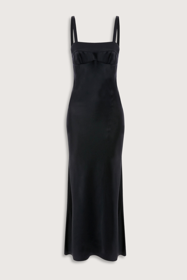 Victoria Beckham Cami Dress With Side Slit Dress - Navy