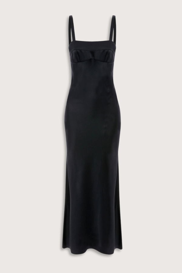 Victoria Beckham Cami Dress With Side Slit Dress - Navy