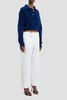 Victoria Beckham Collared Cropped Top - Bright Navy - Thumbnail 3
