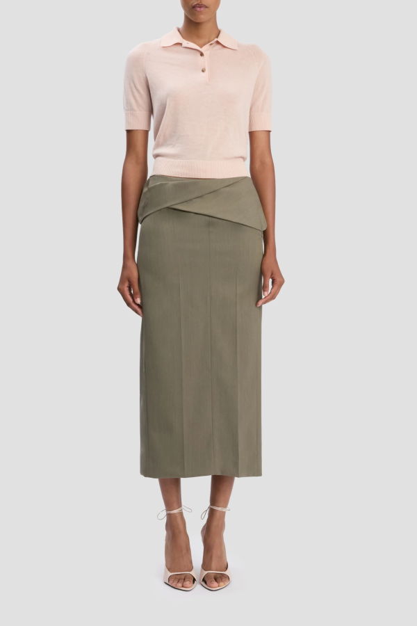 Victoria Beckham Polo Collar Top Polo - Pale Rose