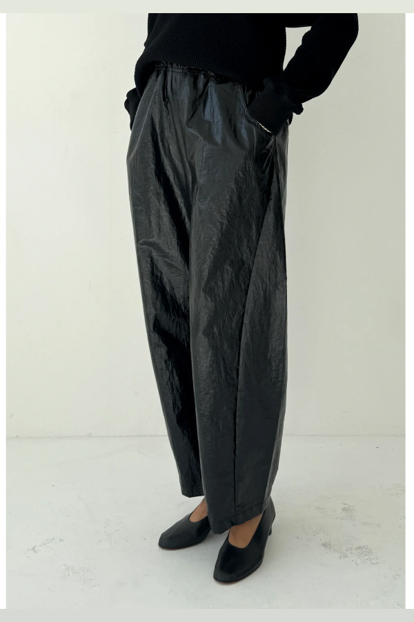 Le Bon Shoppe Liquid Nylon Arc Pants - Lacquer Black