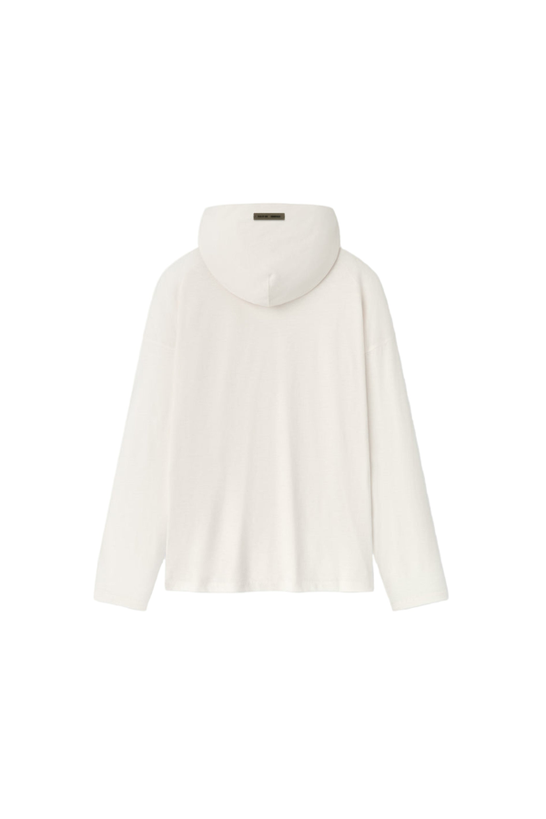 Fear of God Essentials Embroidered Classic Hooded Long Sleeve Hoodie - Ivory