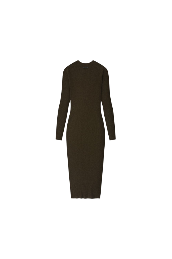 Fear of God Rib Long Sleeve Dress - Brown