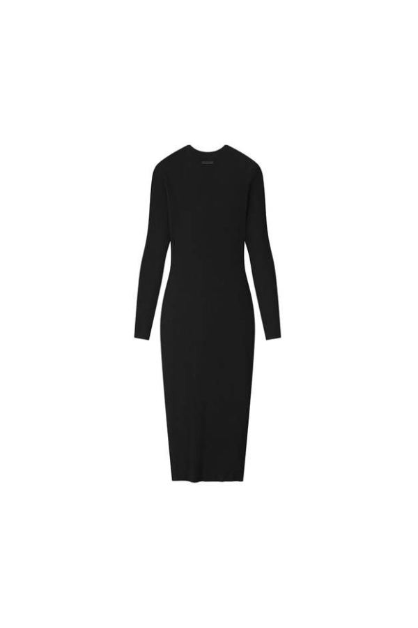 Fear of God Rib Long Sleeve Dress - Vintage Black