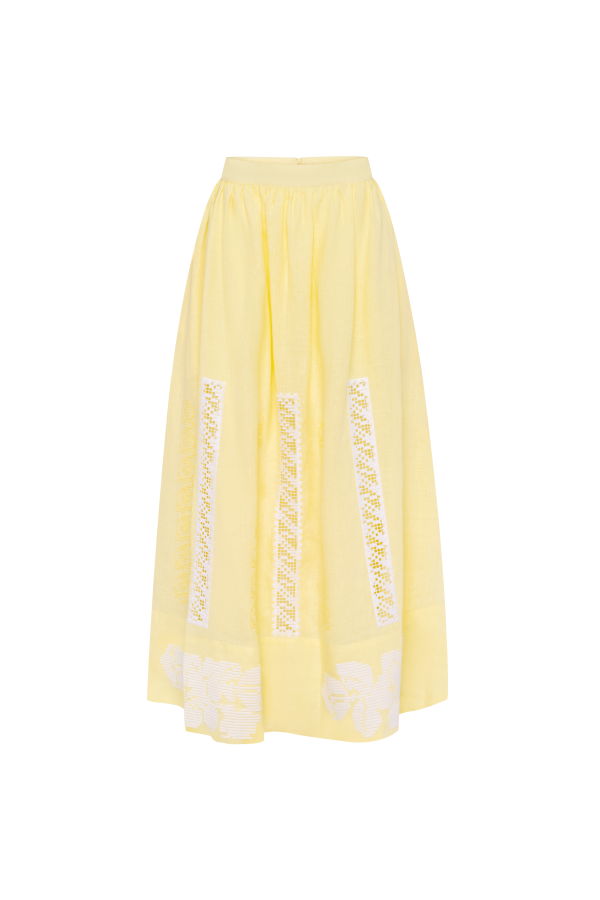 Annabo Desert Rose Maxi Skirt - Yellow
